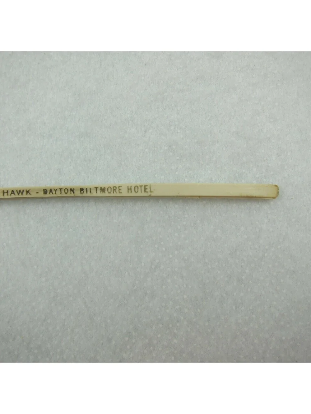 Vintage The Kitty Hawk Dayton Biltmore Hotel Airplane Swizzle Stir Garnish Stick